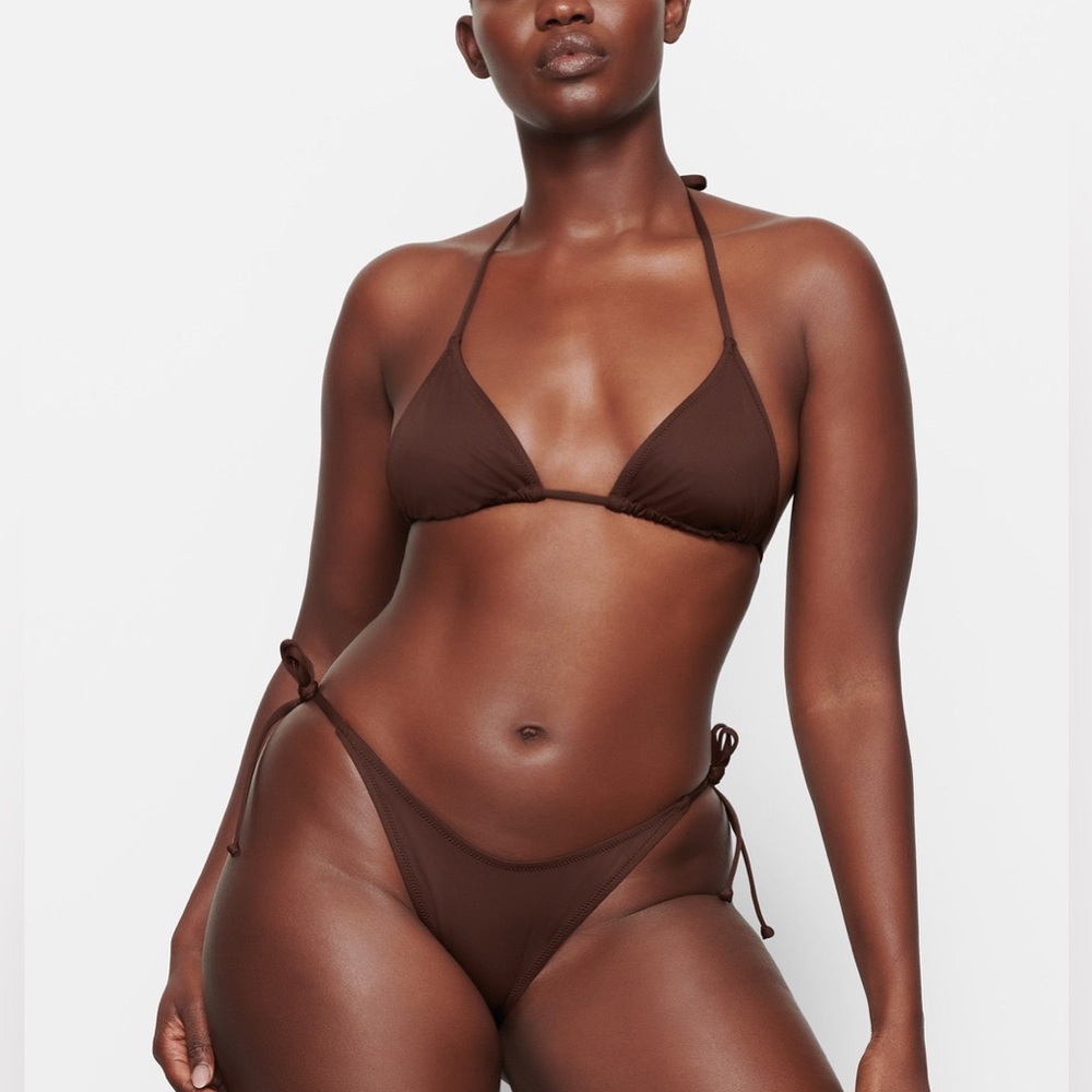 NWT SKIMS SIGNATURE SWIM SET COCOA XL